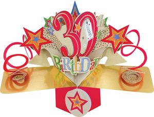 3D Pop Up Card "30th Birthday"