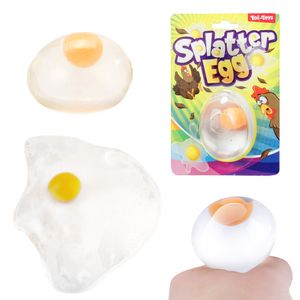 Toi-Toys 35247A - Anti-Stressball - Glibber Ei Splatter Egg quetsch Schleim Wurfei kneten Ball Scherzartikel