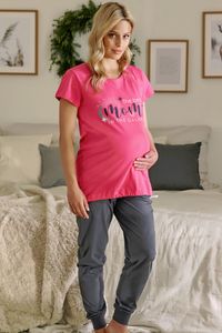 Dámské těhotenské/kojící pyžamo PCB.9901 Světle růžová L