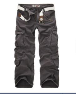 Mens Pure Vintage Cargo Pants Army Style Outdoor Lange Arbeitshose-Grau-34 Mens Pure Vintage Cargo Pants Army Style Outdoor Lange Arbeitshose-Grau-34