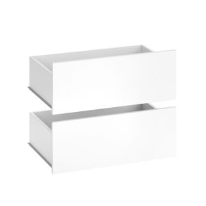 Livinity® Kleiderschrank Visit, 69.8 x 26.4 cm 2er Set, Weiß