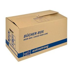 tidyPac ® Umzugskarton Bücherbox 57,5x29,5x33,5 cm (BxHxT) 30kg Wellpappe braun