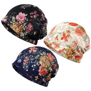 3 Stück Blumenspitze Beanie Mütze, Chemo Mützen Caps Für Frauen