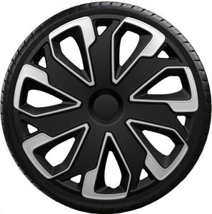 Poklice 15" ULTIMO Silver-Black sada 4 kusy