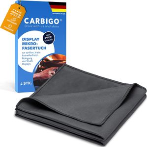 Carbigo® 210 GSM Profi Mikrofasertuch Display – Streifenfreie Reinigung von Display, Brillen, Bildschirmen – Fusselfreies & weiches Microfasertuch Display – Innovatives Poliertuch Display 30x30cm (2x) Carbigo® 210 GSM Profi Mikrofasertuch Display – Streifenfreie Reinigung von Display, Brillen, Bildschirmen – Fusselfreies & weiches Microfasertuch Display – Innovatives Poliertuch Display 30x30cm (2x)