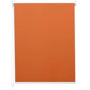 Rollo HWC-D52, Fensterrollo Seitenzugrollo Jalousie, 100x160cm Sonnenschutz Verdunkelung blickdicht  orange