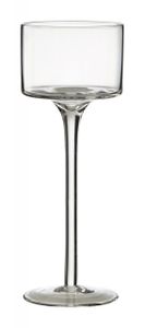 Teelichthalter Kerzenglas auf Fuß COPPA H. 25cm Ø 9cm Glas klar Rudolph Keramik