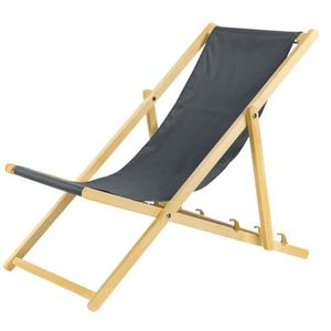 Liegestuhl grau 2er Set klappbar aus Holz-mit Absicherungssystem Klappstuhl Sonnenstuhl Strandstuhl Holzklappstuhl Gartenliegen Sonnenliege