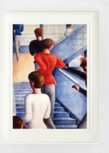 Oskar Schlemmer Gerahmtes Bild Mit Edlem Passepartout | Wand-Bilder | Im Bilderrahmen - Bauhaustreppe, 1932 (40 x 30 cm)