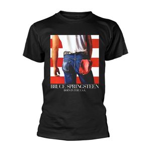 Bruce Springsteen - "Born in the USA" T-Shirt für Herren/Damen Uni PH3383 (XXL) (Schwarz)