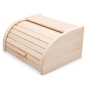 Chlebová krabice Dřevěná krabice na chléb 32 x 25 x 16 cm, Chlebník z bukového dřeva s ventilací