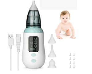 Baby Nasensauger Elektrischer USB Lade Nasenschleimentferner mit 5 einstellbaren Saugstufen und 3 Spitzen, Baby Nasenreiniger