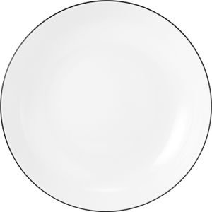 6 x Suppenteller rund 21 cm - Seltmann Weiden Lido Black Line 10826