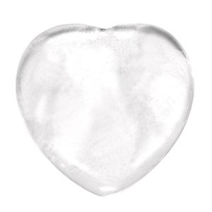 Morella Edelstein Bergkristall Herz Glücksbringer Steinherz zum Mitnehmen 3 cm in Samtbeutel