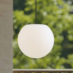 Lindby Außenhängeleuchte Alea, weiß, Kunststoff, Ø 38 cm Lindby Außenhängeleuchte Alea, weiß, Kunststoff, Ø 38 cm