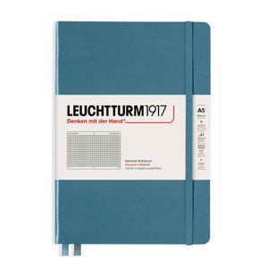 Leuchtturm1917 Notizbuch Hardcover A5 stone blue kariert