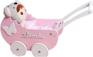 Love Gifts® Walker - Puppenwagen ab 1 Jahr, Lernlaufwagen für Kleinkinder, Lernlaufhilfe, Montessori-Spielzeug für Kleinkinder, Farbe Rosa