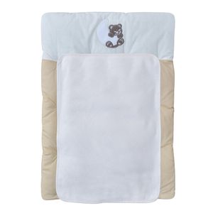 Baby-Delux Wickelauflage 50x70 inkl. abnehmbarer Frotteeauflage Traumland beige Wickelunterlage Wickelkommode, Wickeltisch Baumwolle waschbar