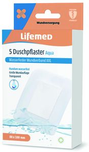 Lifemed Duschpflaster "Aqua XXL" transparent 5 Stück