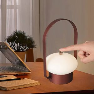 Kabellose Laterne, Tischlampe, 3 Farbtemperaturen, LED, tragbare Campinglampen, dimmbar, Touch-Lampe, wiederaufladbar für Schlafzimmer, Outdoor, rot