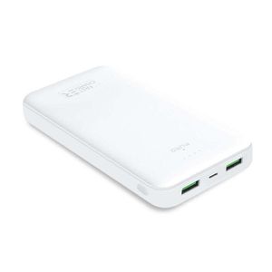 PURO White Fast Charger Power Bank - Power bank for smartphones and tablets 20000 mAh, 2xUSB-A + 1xUSB-C (white)