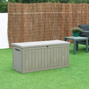 Outdoor Aufbewahrungsbox ‘Filetto’ 250 L Kunststoff 124 x 52,5 x 57 cm Beige