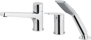 Jednopáková tříotvorová vanová baterie Jasmin chrom