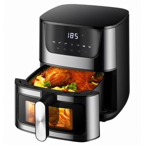 5.5L Heißluftfritteuse, Friteuse Heissluft 1500 W Heissluftfriteuse, 7 Programmen, Warmhalten, 20 Rezepte, ohne Öl, für 6-10 Personen, Air Fryer Retoo