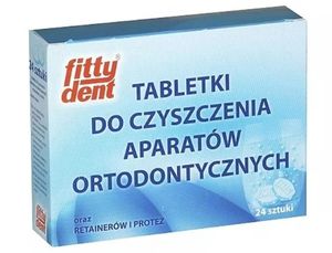 Tablety Fittydent 24 kusů na čištění ortodontických pomůcek