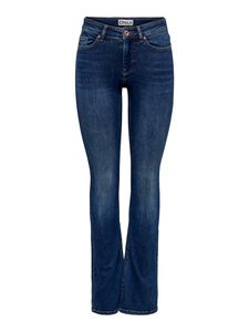 Only Damen ausgestellte Skinny Bootcut - OnlBlush Mid-Waist Flared Jeans-Hose, Farbe:Blau, Jeans/Hosen Neu:XL / 34L