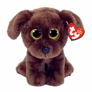Nuzzle beanie babies plyšová hračka, 15 cm - hnědý pes