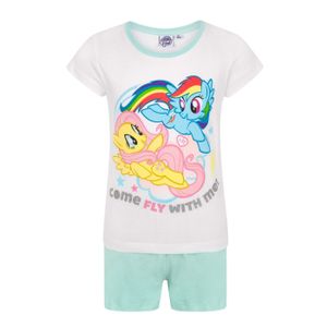 My Little Pony - "Poď so mnou lietať" pyžamo so šortkami pre dievčatá NS7907 (92) (Biela)