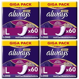 Multipack 4x always Gigapack 60 Slipeinlage Expert Daily Protect Long