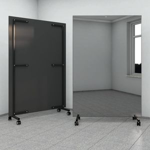 Farbdekor - Rollbarer Therapiespiegel mit polierten Kanten - Weiss 100x190 cm Farbdekor - Rollbarer Therapiespiegel mit polierten Kanten - Weiss 100x190 cm