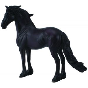 Collecta Friesian Stallion Pferd Figur Pferderasse Friesen Hengst Tiere Schwarz