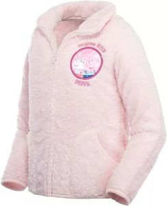 Peppa Wutz Lucie Locke Kinder Fleece Jacke Langfloor – Rosa / 110/116