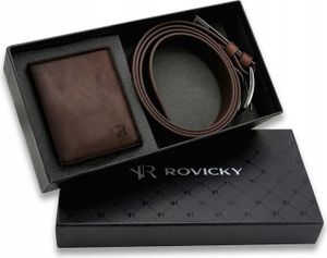 Rovicky Pánsky set peňaženky a opasku Meauke hnedá One size Rovicky Pánsky set peňaženky a opasku Meauke hnedá One size