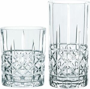 Nachtmann Becherset Highland Diamond 12-tlg., 6 Longdrinkgläser + 6 Becher, Kristallglas, 100719