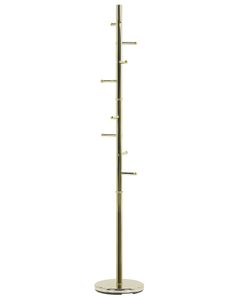 BELIANI Kleiderständer Gold Edelstahl 174 cm Modern Stilvoll Praktisch 8 Haken Flur