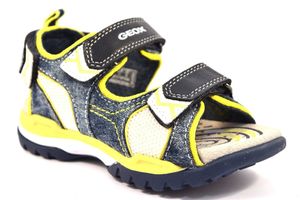 GEOX Sandále J BOREALIS BOY DENIM NAVY/LIME - 30