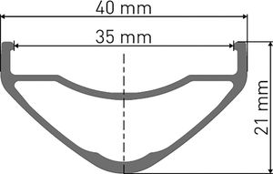 Felge DT Swiss HX 581 27.5"/35mm schwarz 584-35 VL 6,5mm 32 Loch