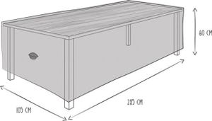 SCHUTZHÜLLE FÜR GARTENTISCH - max. 280 cm