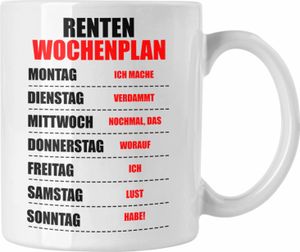 Trendation - Renter Tasse Ruhestand Geschenk Rente für Mann Frau Lustig Renteneintritt Abschied Rentnerin Spruch (Weiß)