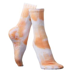 1 Paar Damenstrümpfe, Batik-Kontrastfarbe, atmungsaktives Material, helle Farben, weiche Schweißabsorption, hohe Elastizität, rutschfest, dehnbar, lange Yoga-Socken, Fitness-Socken, Dunkelorange 1 Paar Damenstrümpfe, Batik-Kontrastfarbe, atmungsaktives Material, helle Farben, weiche Schweißabsorption, hohe Elastizität, rutschfest, dehnbar, lange Yoga-Socken, Fitness-Socken, Dunkelorange