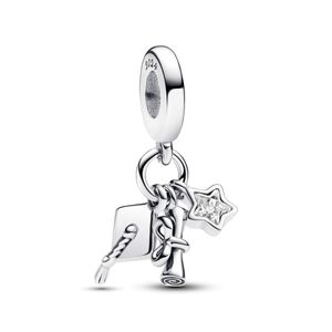 Pandora 793240C01 Charm-Anhänger Damen Abschluss 2024 Zirkonia Silber