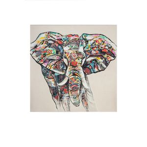 Casablanca by Gilde Leinwandbilder Bild Bunter Elefant, handbemalt H. 100 cm,38174