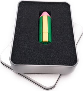 Onwomania Bleistift Buntstift Stift Kulli USB Stick in Alu Geschenkbox 8 GB USB 3.0