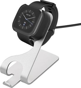 kwmobile USB Ladegerät kompatibel mit Fitbit Versa 2 / Versa 2 SE - USB Kabel Charger Stand - Smart Watch Ladestation - Ladekabel mit Standfunktion in