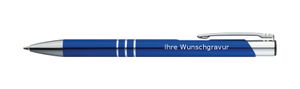 20 Kugelschreiber aus Metall / mit Gravur / Farbe: blau