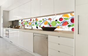 Küchenrückwand Folie selbstklebend OBST 350 x 60 cm - Klebefolie - Dekofolie - Spritzschutz für Küche -